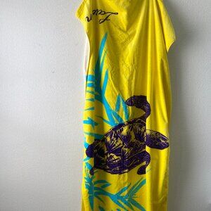 Lauren Ralph Lauren Beach Towel Blue Yellow Turtle  Cotton  35x65
